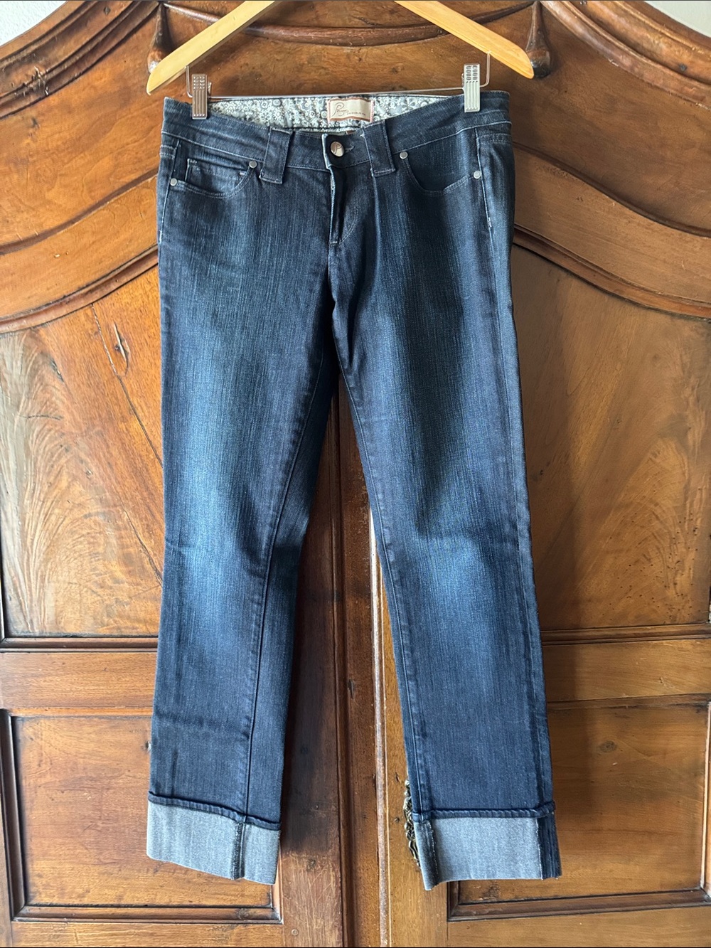 Dark Wash Women's Cuffed Jeans